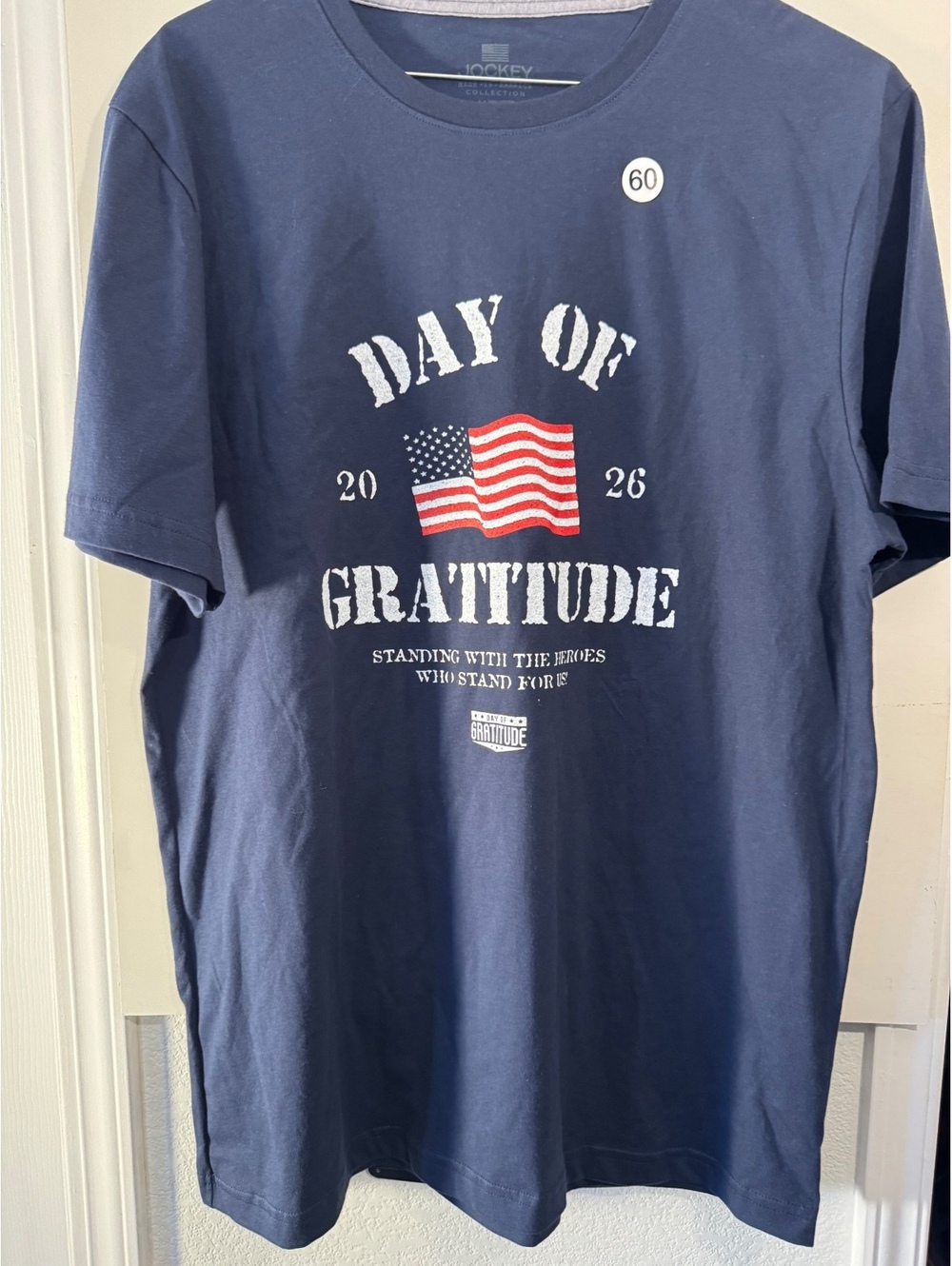 Jockey Made in America Collection Day of Gratitude Navy T Shirt